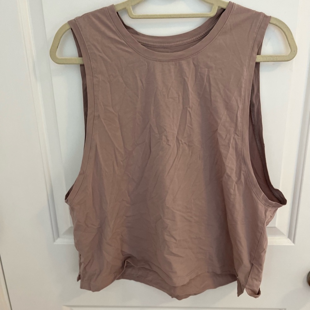 Feather crop Tank- in color salt